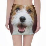 Jack Russell Terrier Portrait Print Pencil Mini Skirt