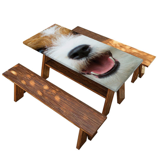 Jack Russell Terrier Portrait Print Picnic Table Cover