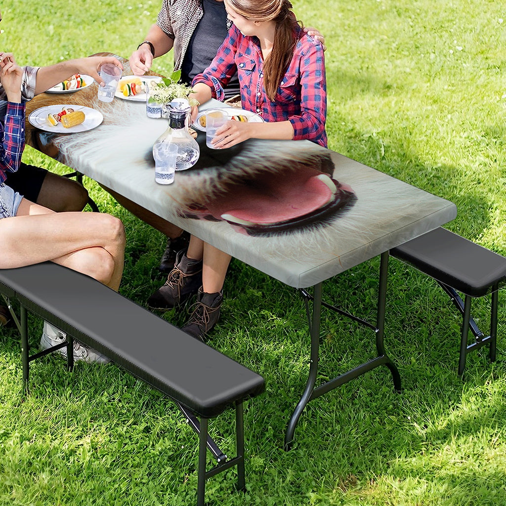 Jack Russell Terrier Portrait Print Picnic Table Cover