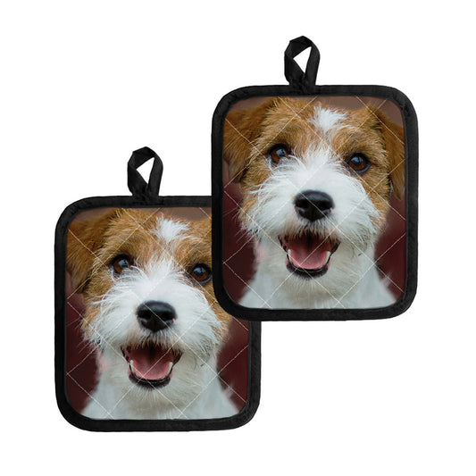 Jack Russell Terrier Portrait Print Pot Holders