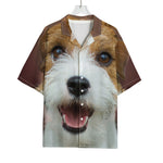 Jack Russell Terrier Portrait Print Rayon Hawaiian Shirt