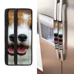 Jack Russell Terrier Portrait Print Refrigerator Handle Covers