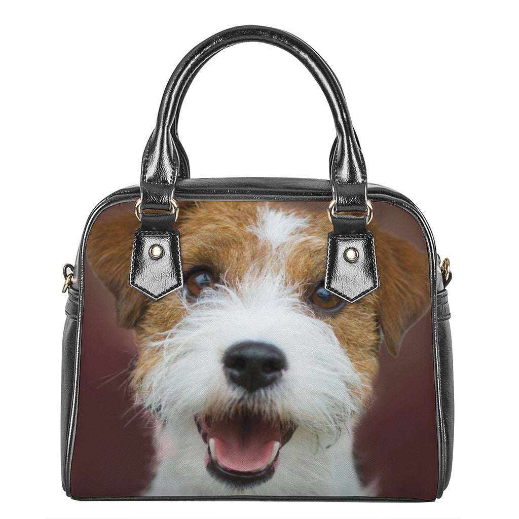 Jack Russell Terrier Portrait Print Shoulder Handbag
