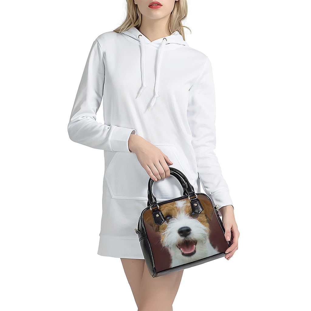 Jack Russell Terrier Portrait Print Shoulder Handbag