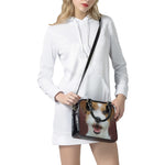 Jack Russell Terrier Portrait Print Shoulder Handbag