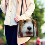 Jack Russell Terrier Portrait Print Shoulder Strap Bible Bag