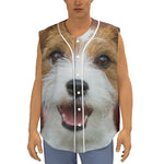 Jack Russell Terrier Portrait Print Sleeveless Baseball Jersey