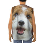 Jack Russell Terrier Portrait Print Sleeveless Baseball Jersey
