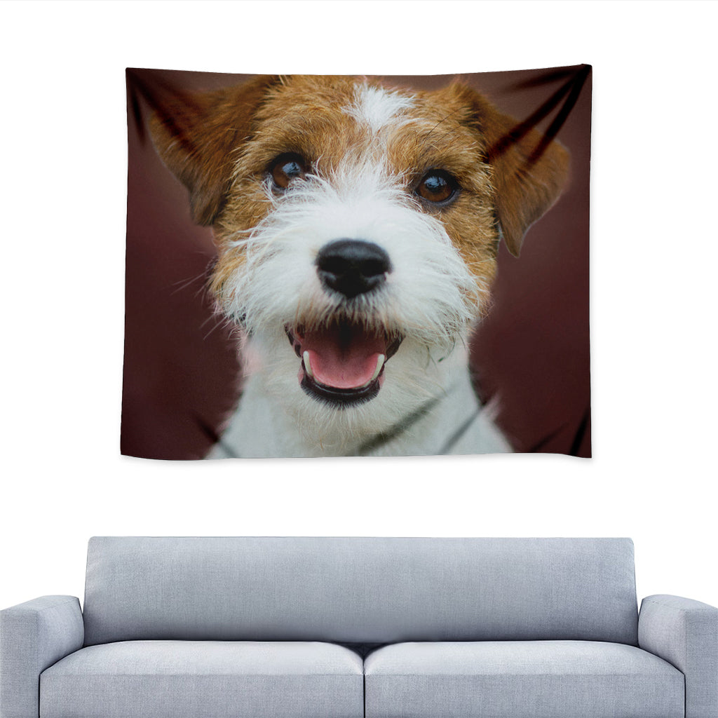 Jack Russell Terrier Portrait Print Tapestry