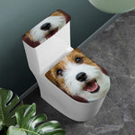 Jack Russell Terrier Portrait Print Toilet Lid And Tank Cover Set