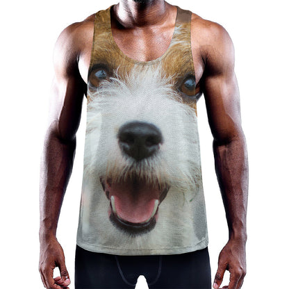 Jack Russell Terrier Portrait Print Training Tank Top