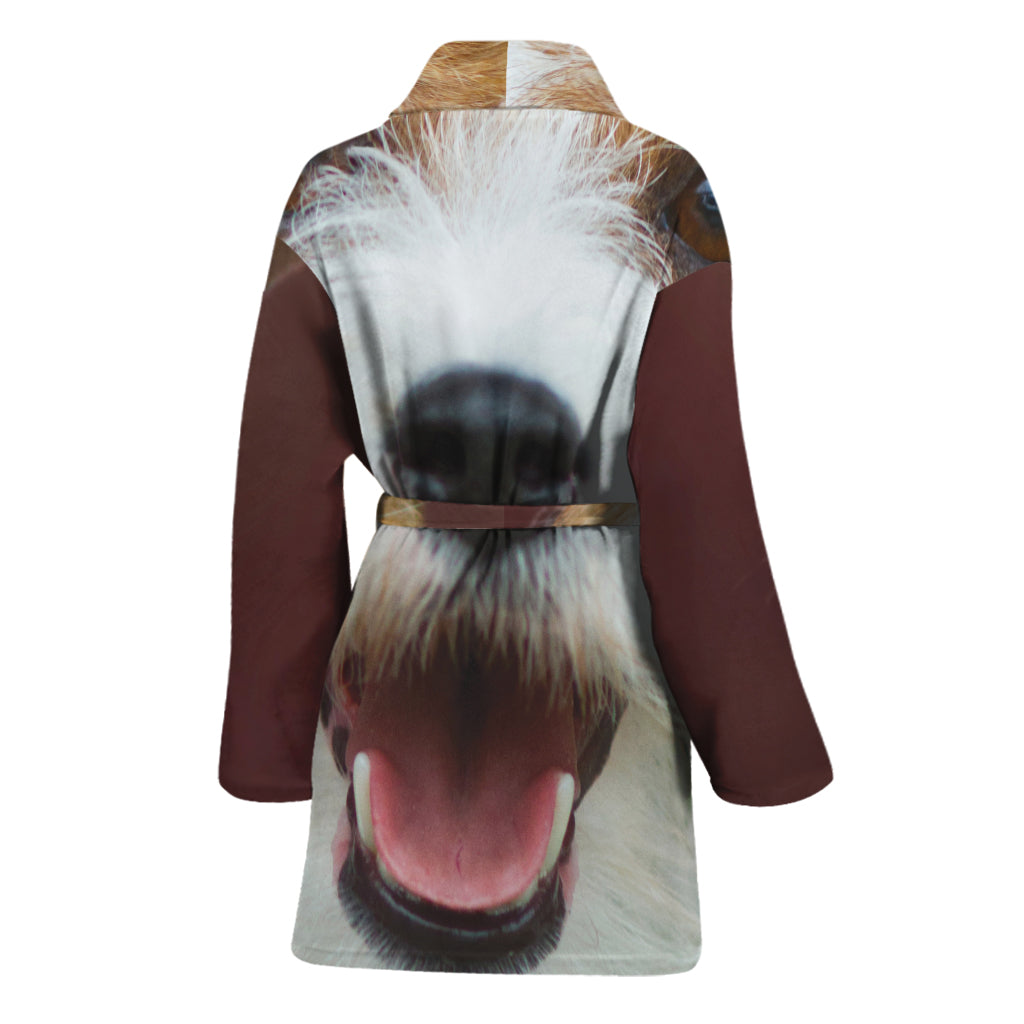 Jack Russell Terrier Portrait Print Women's Bathrobe