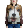 Jack Russell Terrier Portrait Print Women's Bomber Jacket