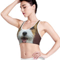Jack Russell Terrier Portrait Print Women's Sports Bra