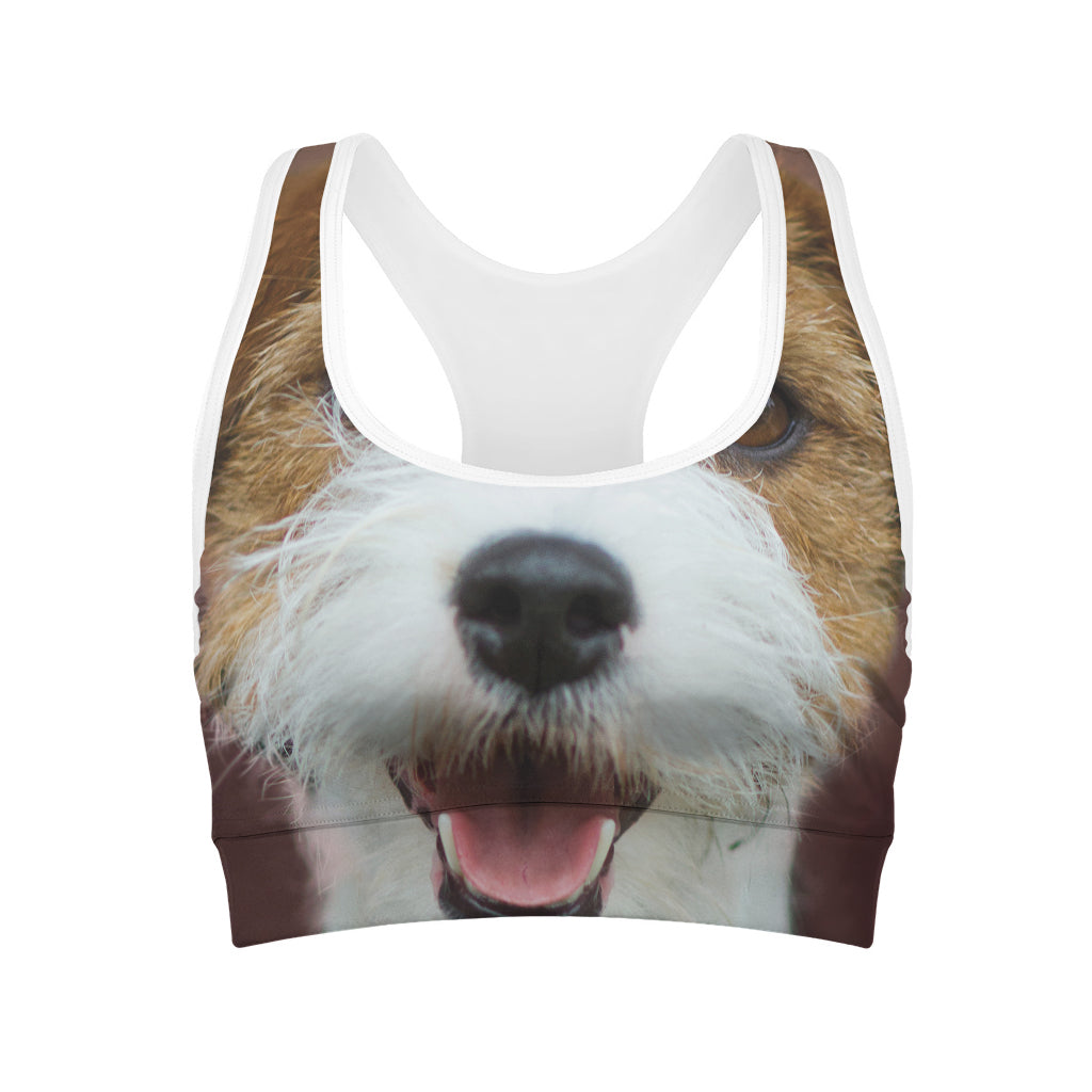 Jack Russell Terrier Portrait Print Women's Sports Bra