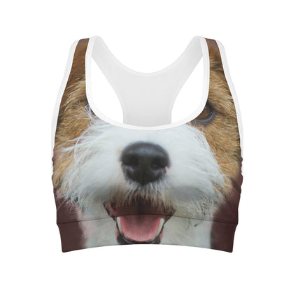Jack Russell Terrier Portrait Print Women's Sports Bra