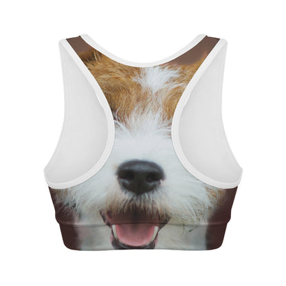 Jack Russell Terrier Portrait Print Women's Sports Bra