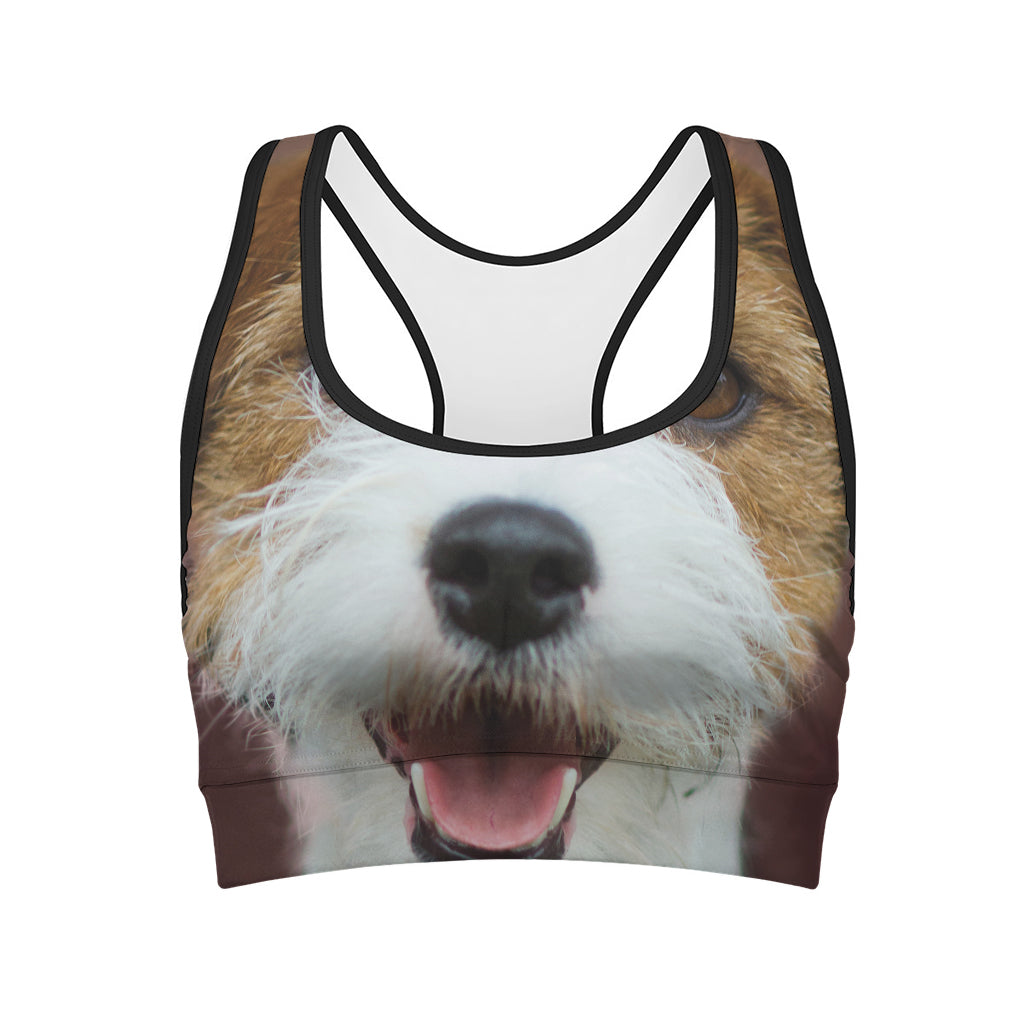 Jack Russell Terrier Portrait Print Women's Sports Bra