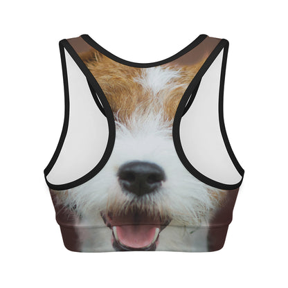 Jack Russell Terrier Portrait Print Women's Sports Bra