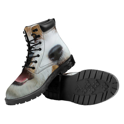 Jack Russell Terrier Portrait Print Work Boots