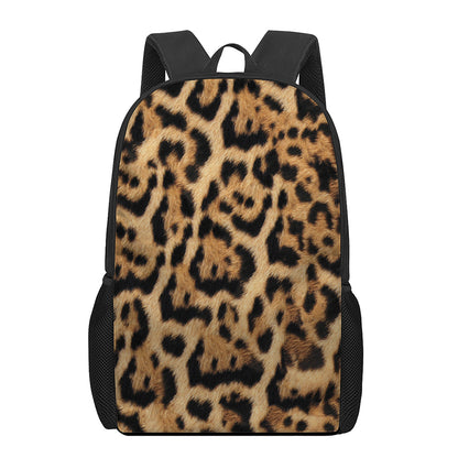 Jaguar Fur Pattern Print 17 Inch Backpack