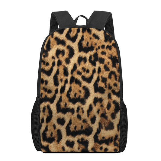 Jaguar Fur Pattern Print 17 Inch Backpack