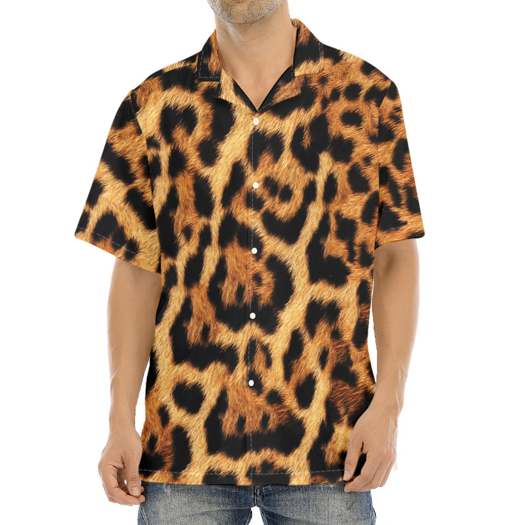 Jaguar Fur Pattern Print Aloha Shirt