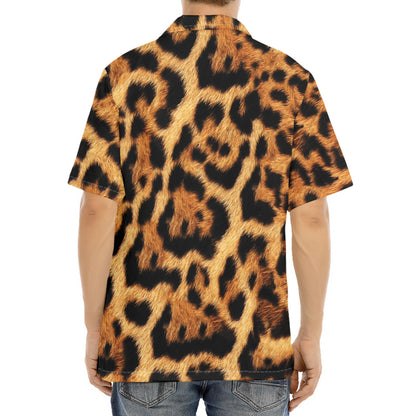 Jaguar Fur Pattern Print Aloha Shirt