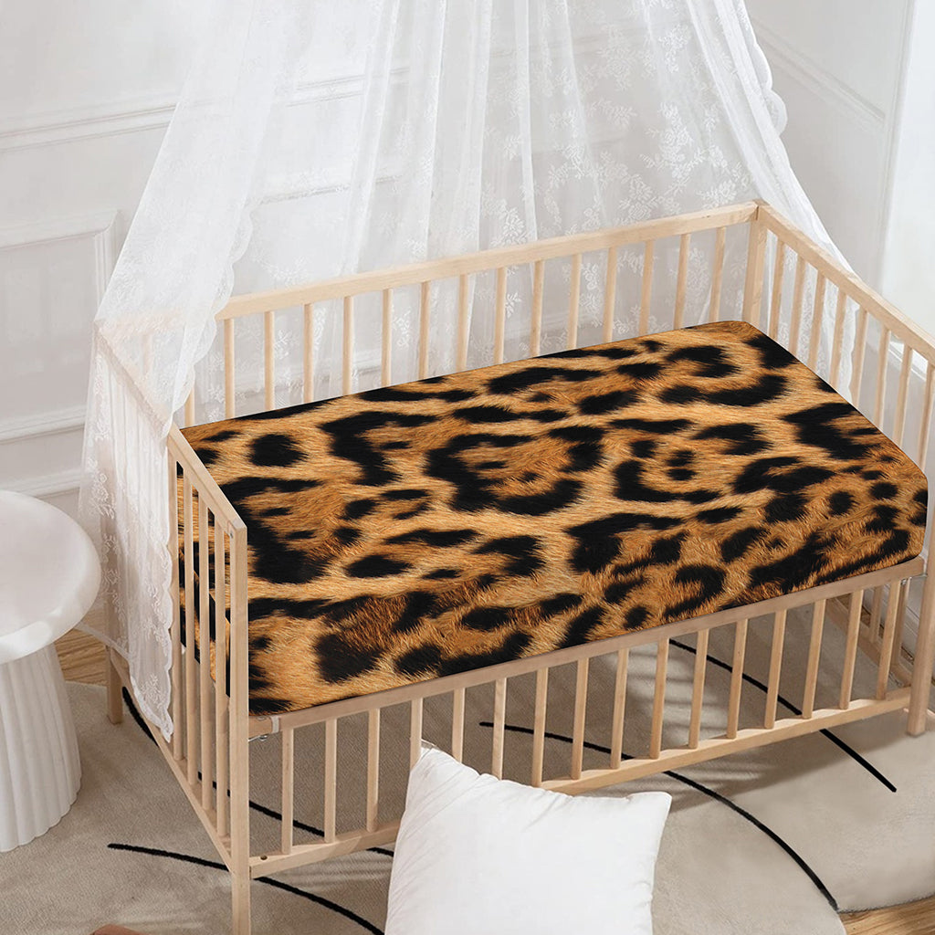Jaguar Fur Pattern Print Baby Crib Sheet