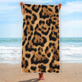 Jaguar Fur Pattern Print Beach Towel