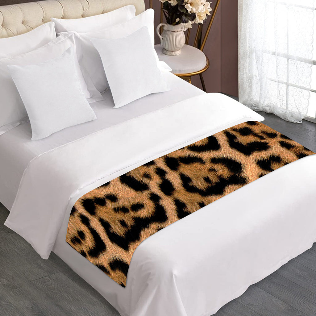 Jaguar Fur Pattern Print Bed Runner