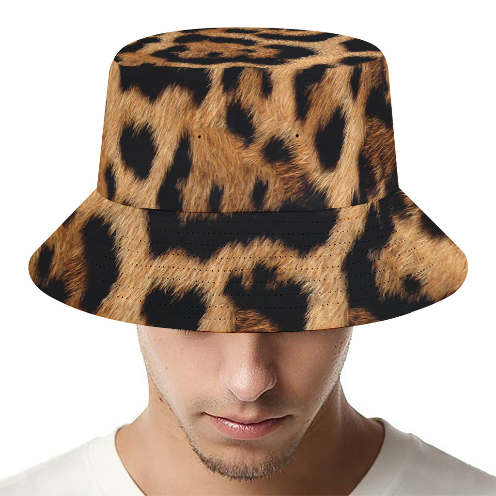 Jaguar Fur Pattern Print Bucket Hat