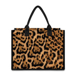 Jaguar Fur Pattern Print Canvas Tote Bag