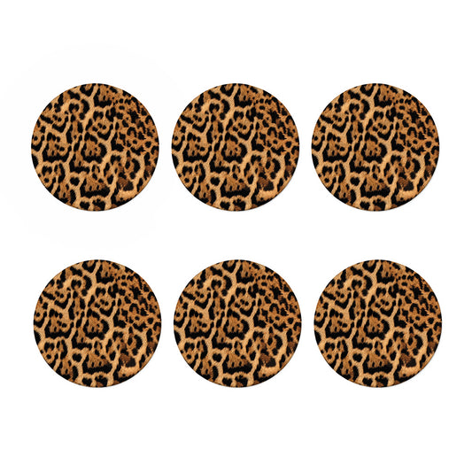 Jaguar Fur Pattern Print Coaster Set