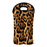 Jaguar Fur Pattern Print Double Neoprene Wine Tote