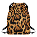 Jaguar Fur Pattern Print Drawstring Backpack