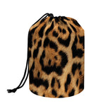 Jaguar Fur Pattern Print Drawstring Makeup Bag