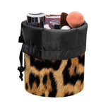 Jaguar Fur Pattern Print Drawstring Makeup Bag