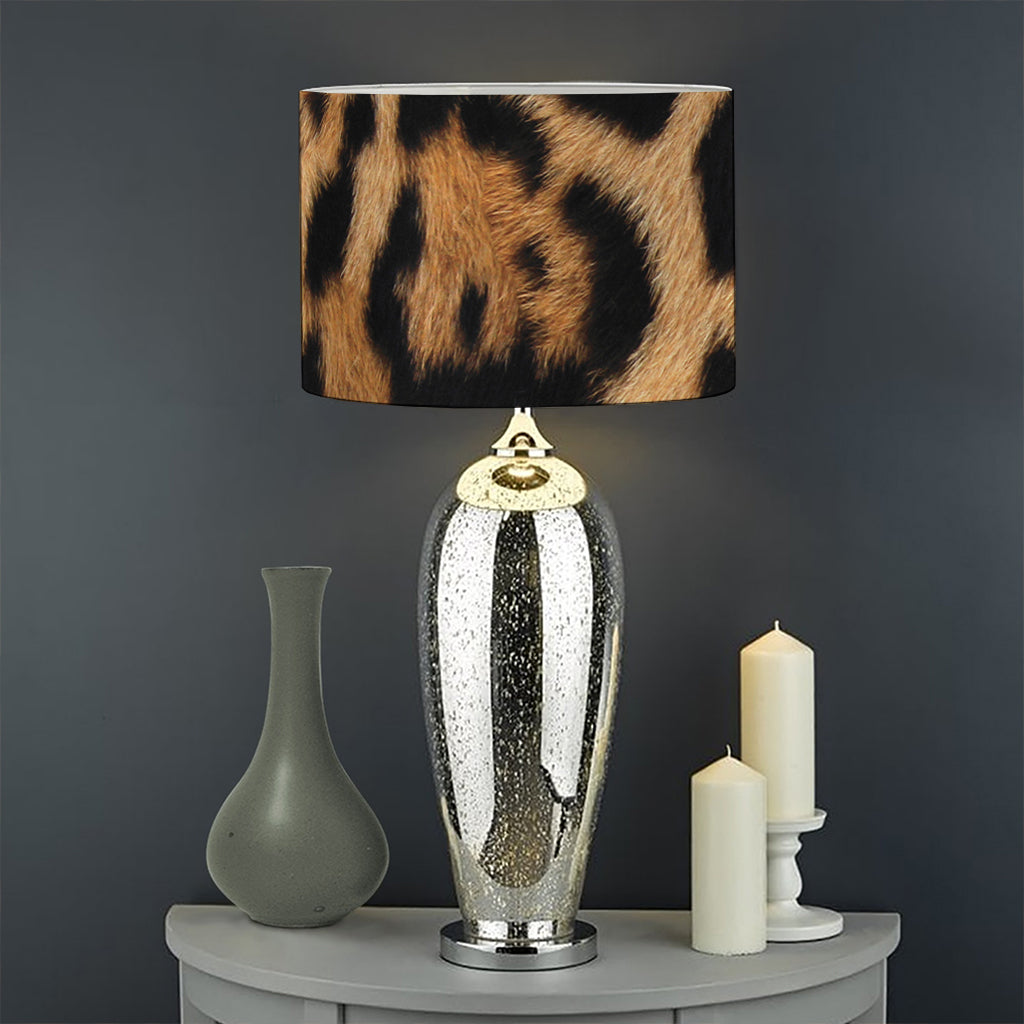 Jaguar Fur Pattern Print Drum Lamp Shade