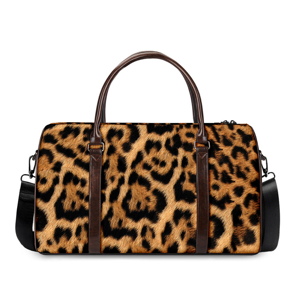 Jaguar Fur Pattern Print Duffle Bag