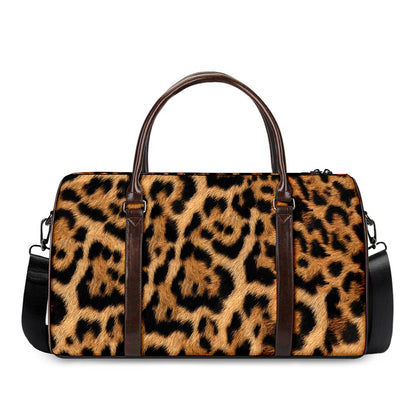 Jaguar Fur Pattern Print Duffle Bag