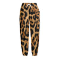 Jaguar Fur Pattern Print Fleece Lined Knit Pants