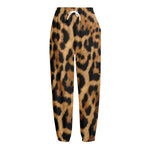Jaguar Fur Pattern Print Fleece Lined Knit Pants