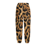 Jaguar Fur Pattern Print Fleece Lined Knit Pants