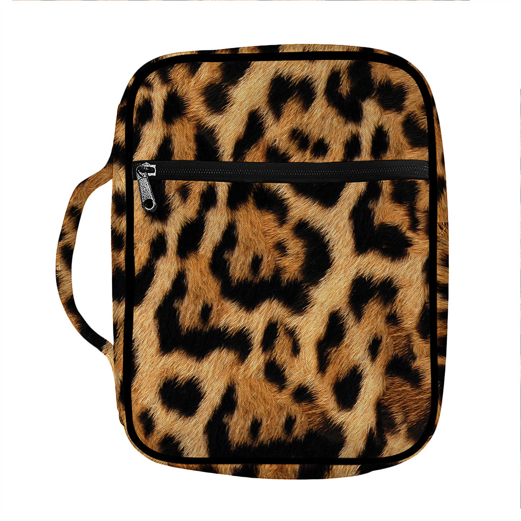 Jaguar Fur Pattern Print Front Pocket Bible Bag