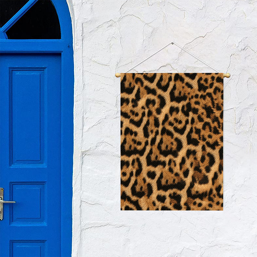Jaguar Fur Pattern Print Garden Flag