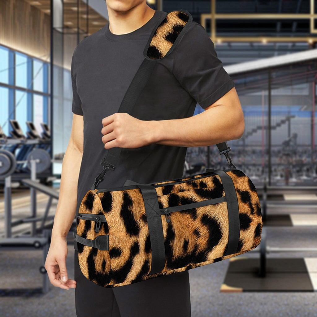 Jaguar Fur Pattern Print Gym Bag