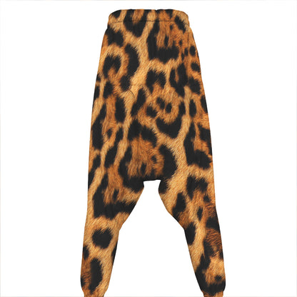 Jaguar Fur Pattern Print Hammer Pants