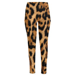 Jaguar Fur Pattern Print High-Waisted Pocket Leggings