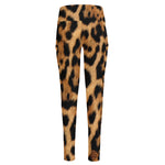 Jaguar Fur Pattern Print High-Waisted Pocket Leggings